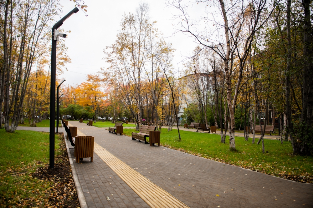 Сквер, малые архитектурные формы